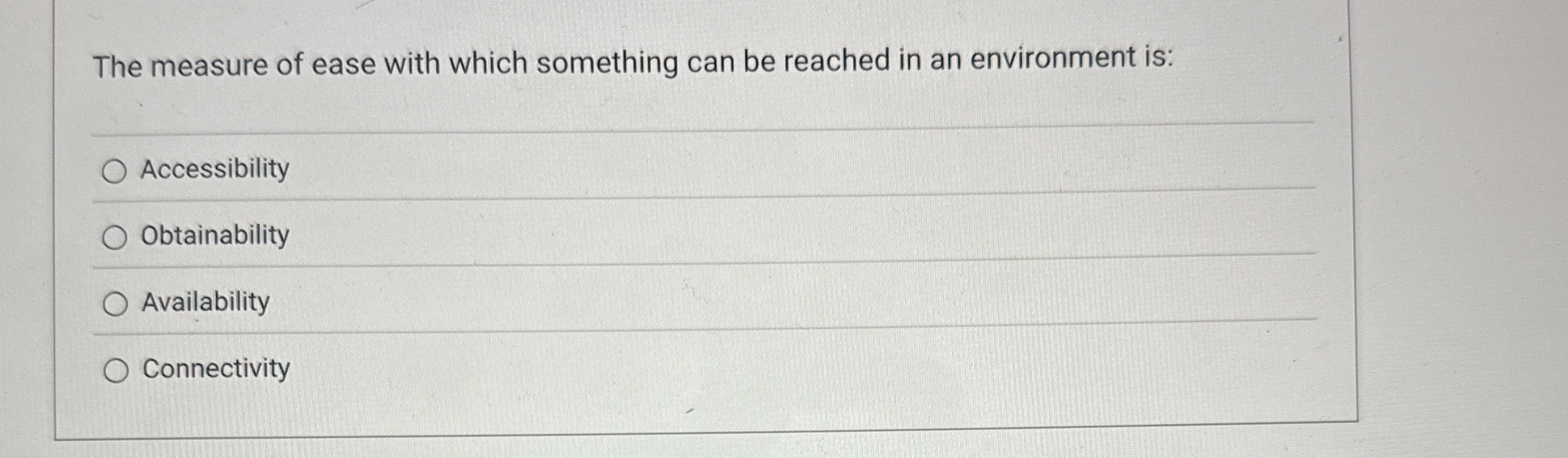 The measure of ease with which something can be