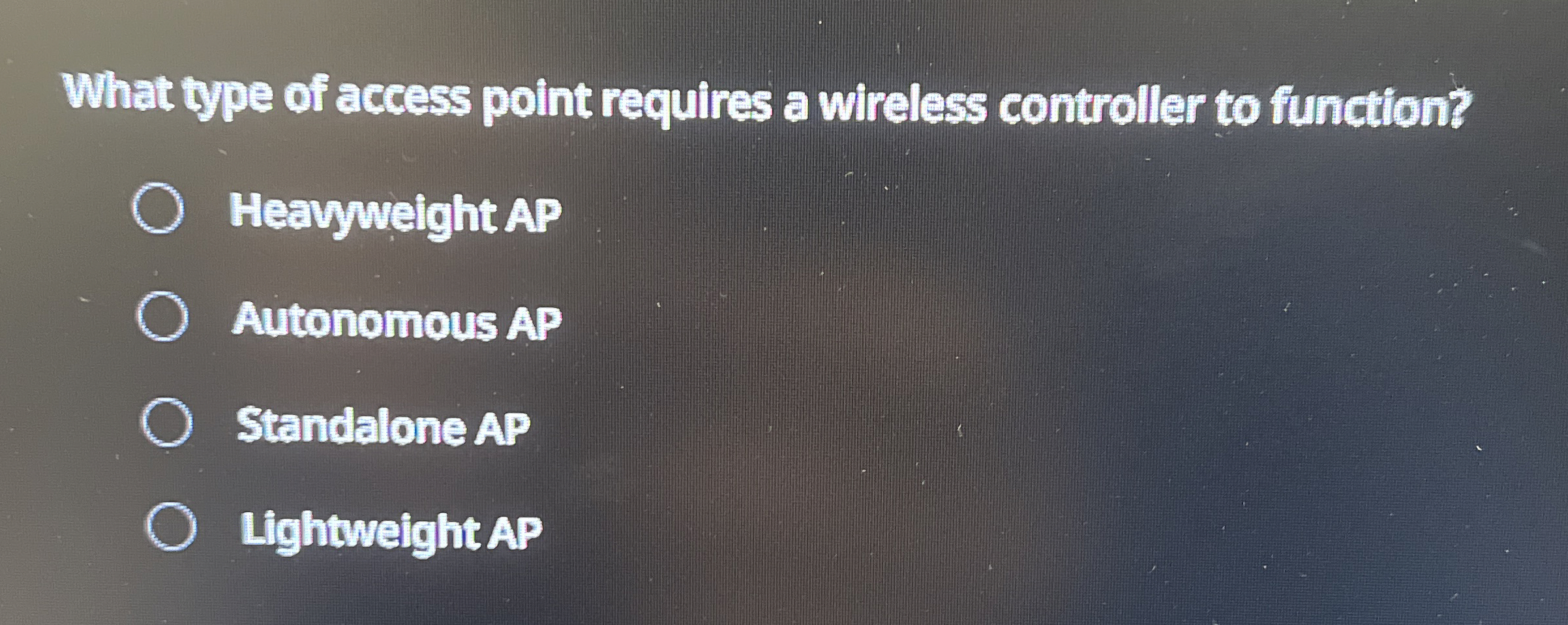 What type of access point requires a wireless