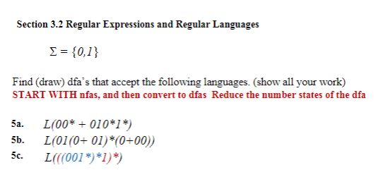 Section 3 . 2 Regular Expressions and Regular