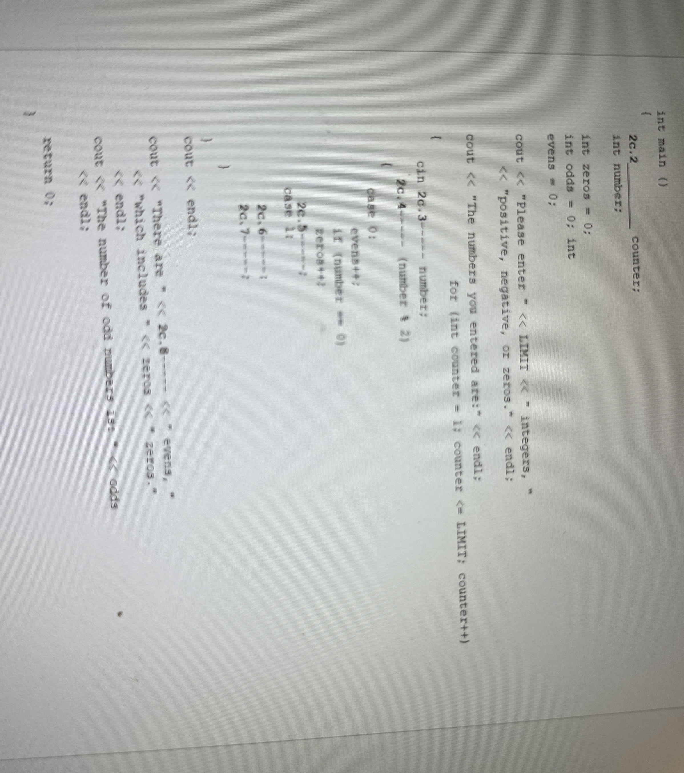 Question 2 c ( 8 ) The program given below gives