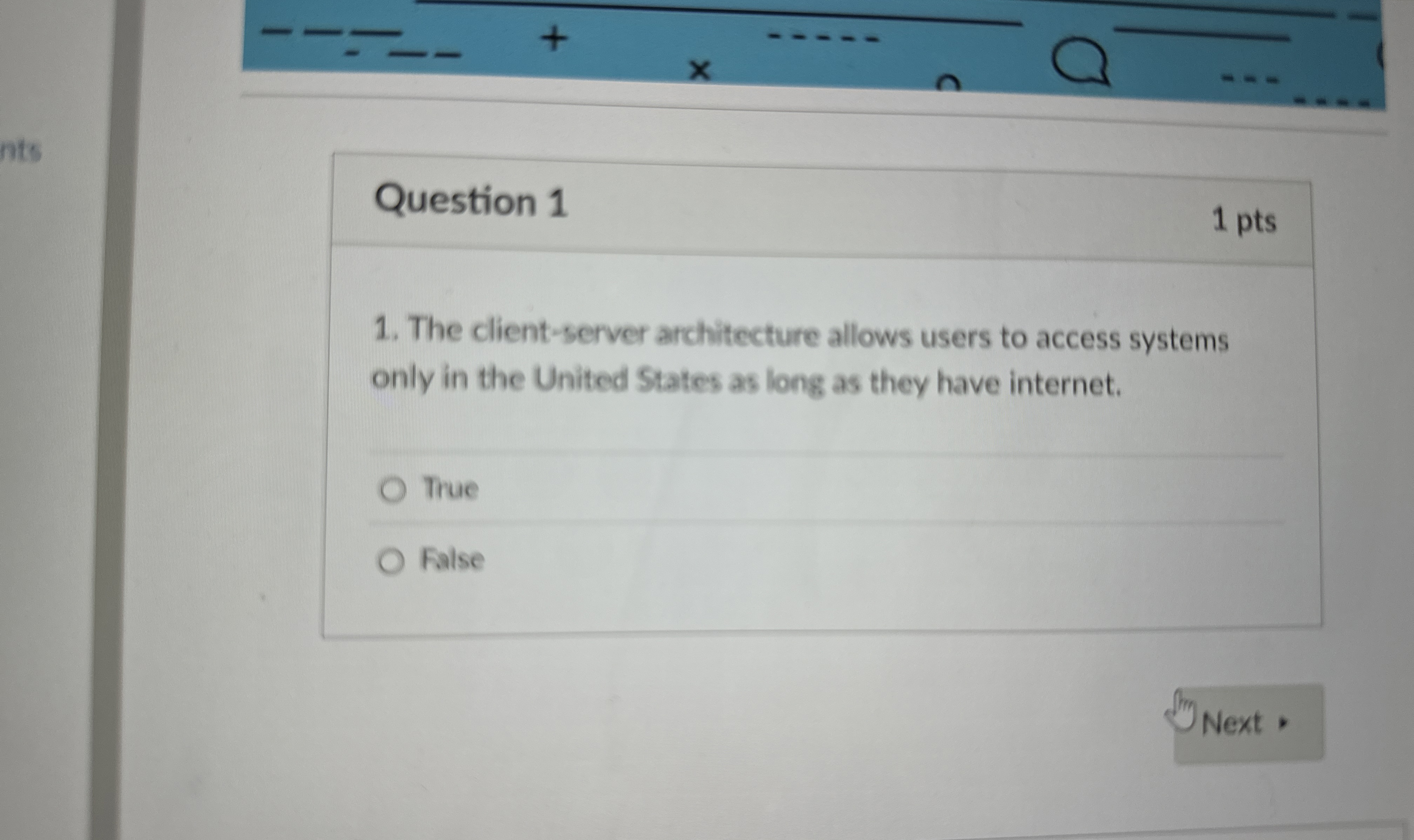 Question 1 The client - server architecture