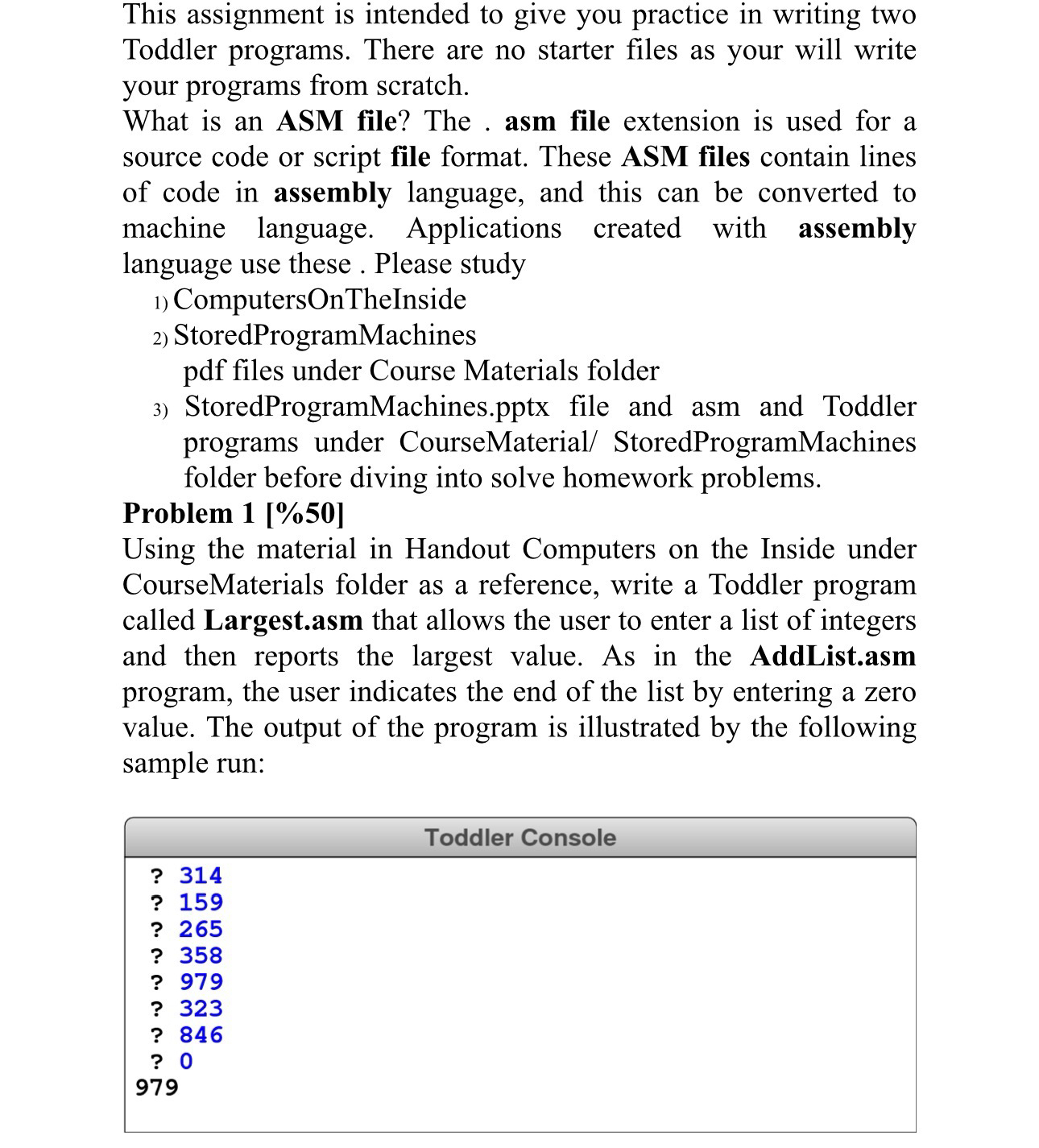 This assignment is intended to give you practice