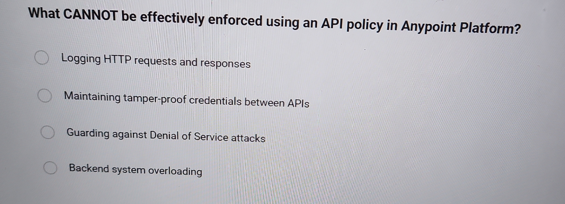 What CANNOT be effectively enforced using an API