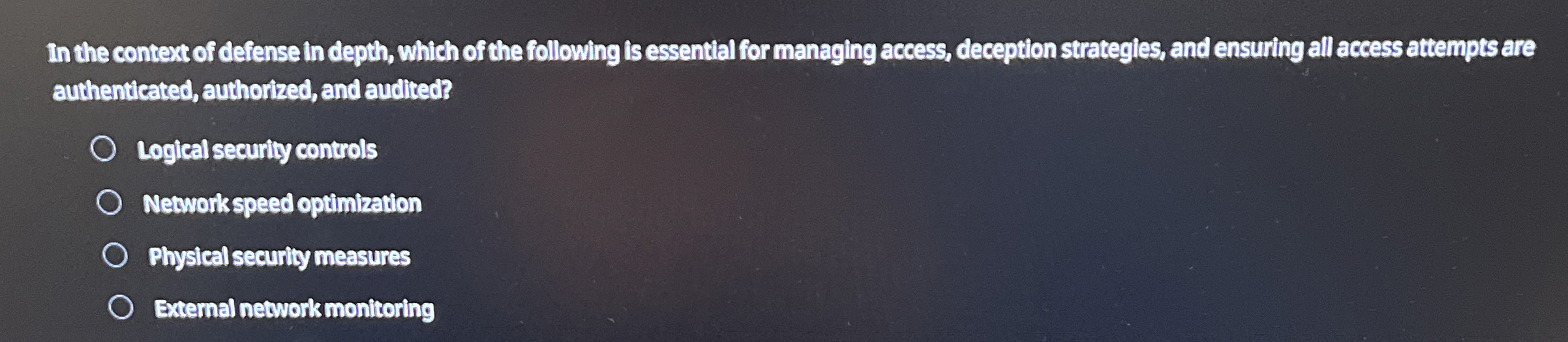 In the context of defense in depth, which of the