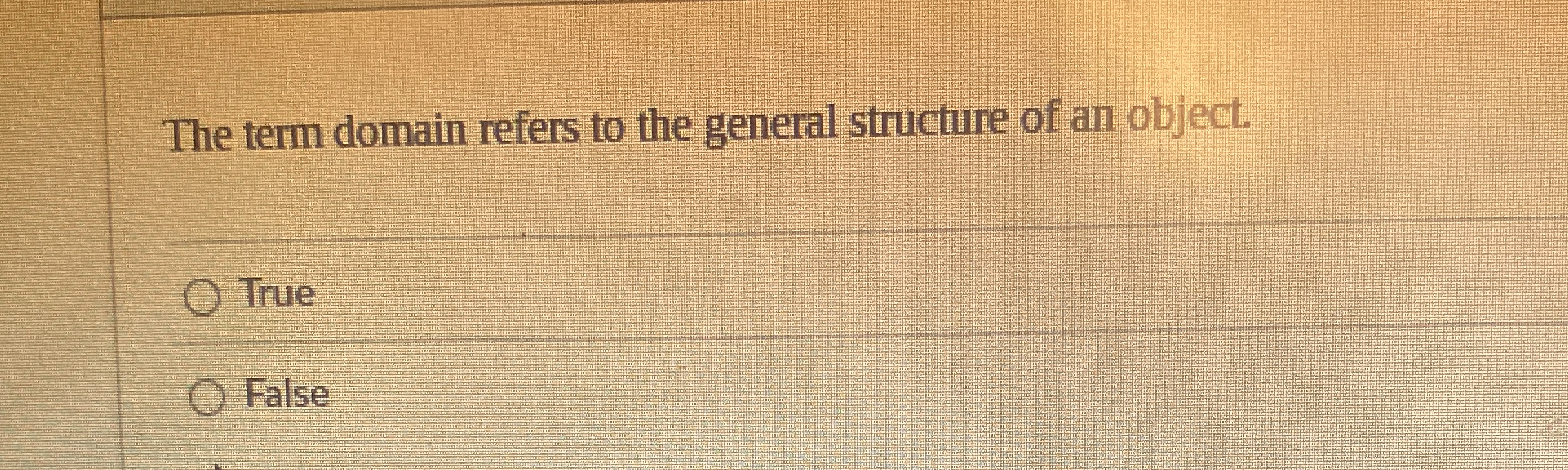 The term domain refers to the general structure