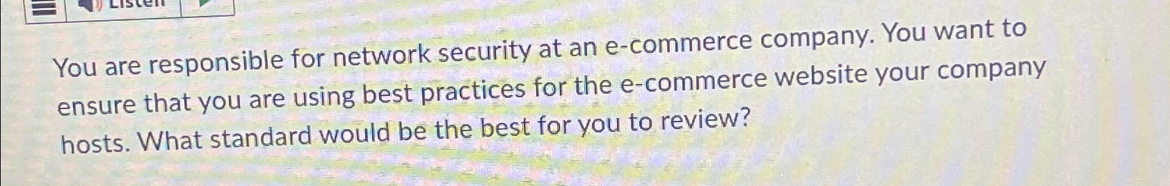 You are responsible for network security at an e