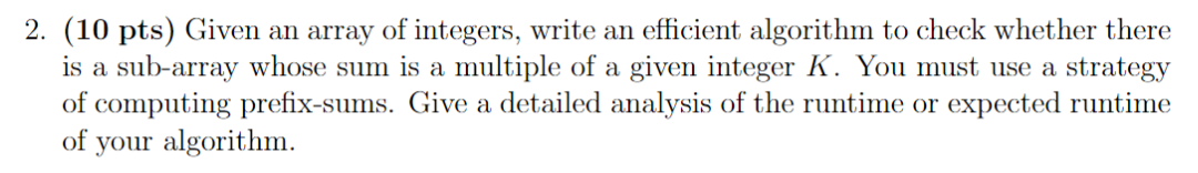 2 . \ ( ( 1 0 \ mathrm { pts } ) \ ) Given an