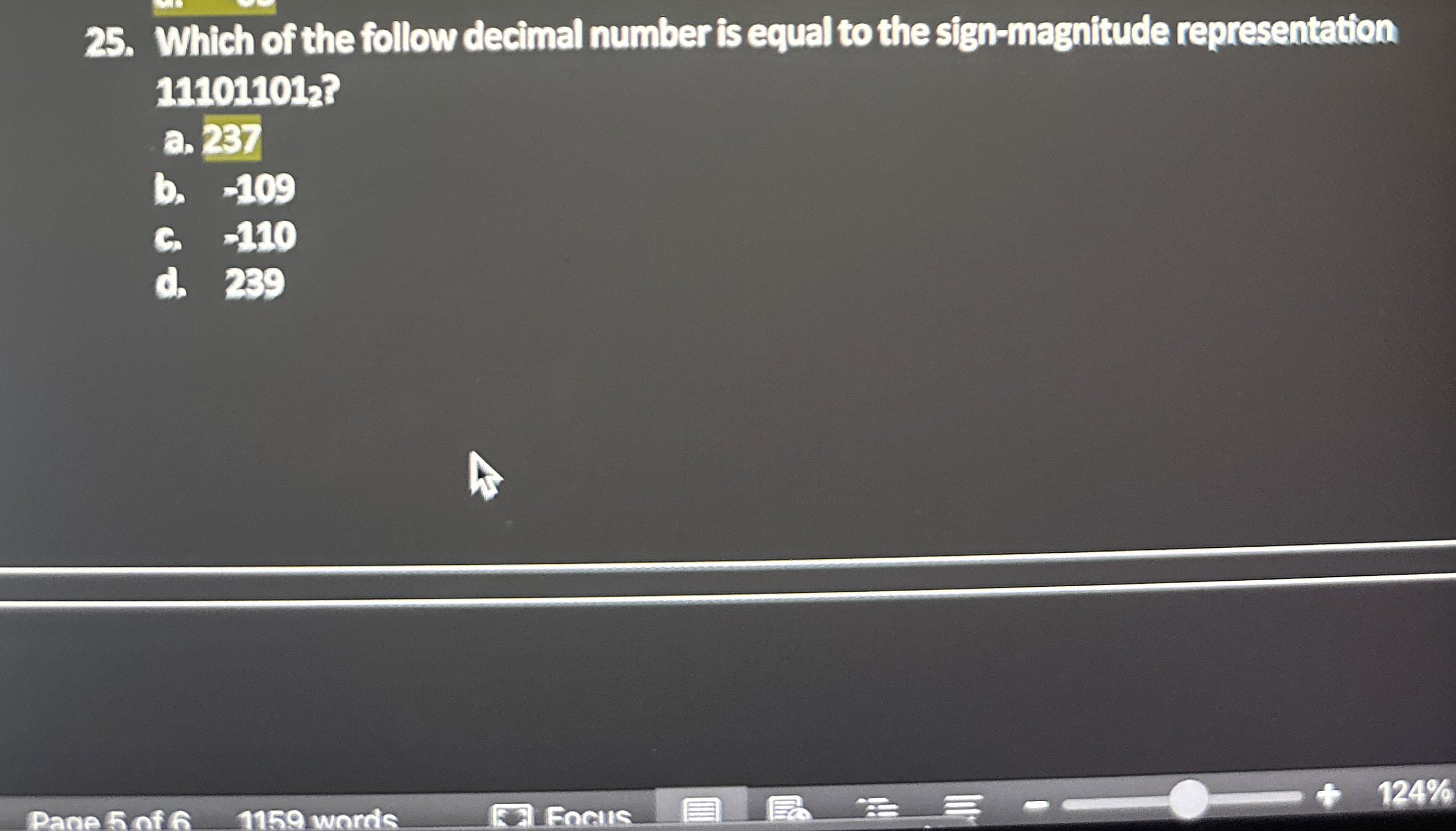 Which of the follow deaimal number is equal to