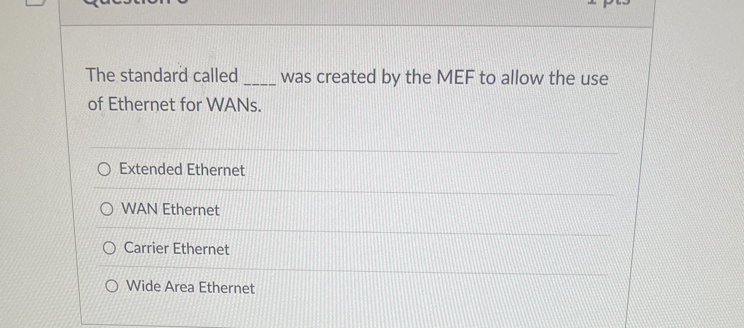 The standard called was created by the MEF to