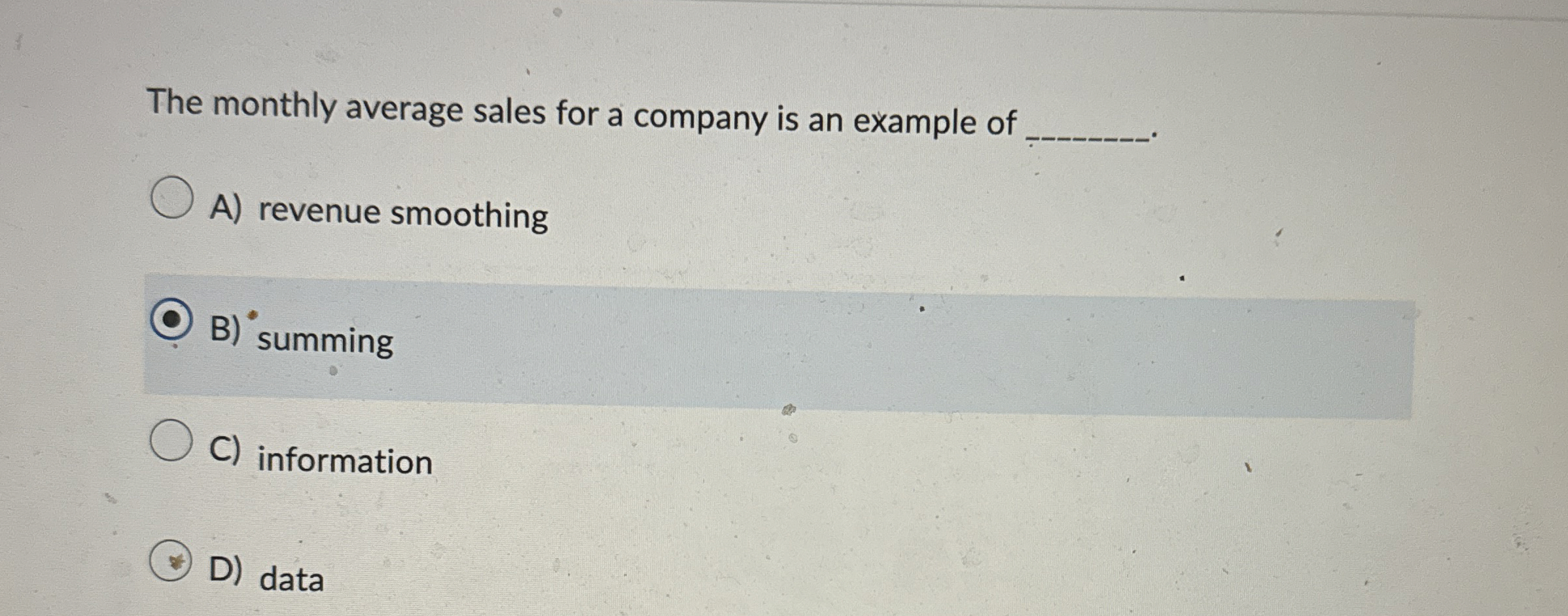 The monthly average sales for a company is an