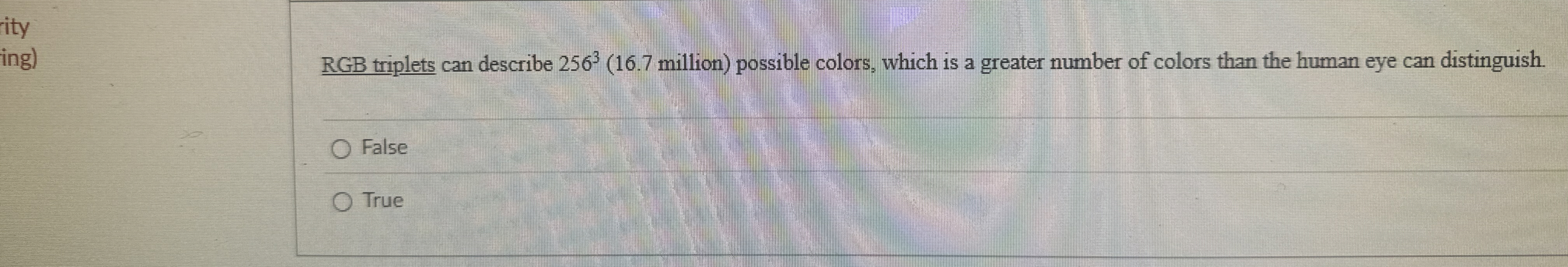 RGB triplets can describe 2 5 6 3 ( 1 6 . 7