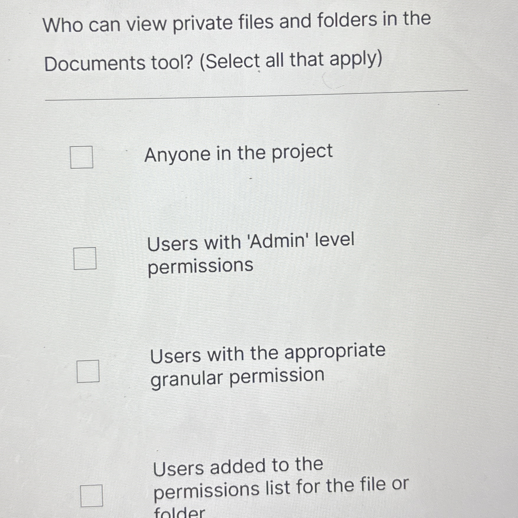 Who can view private files and folders in the