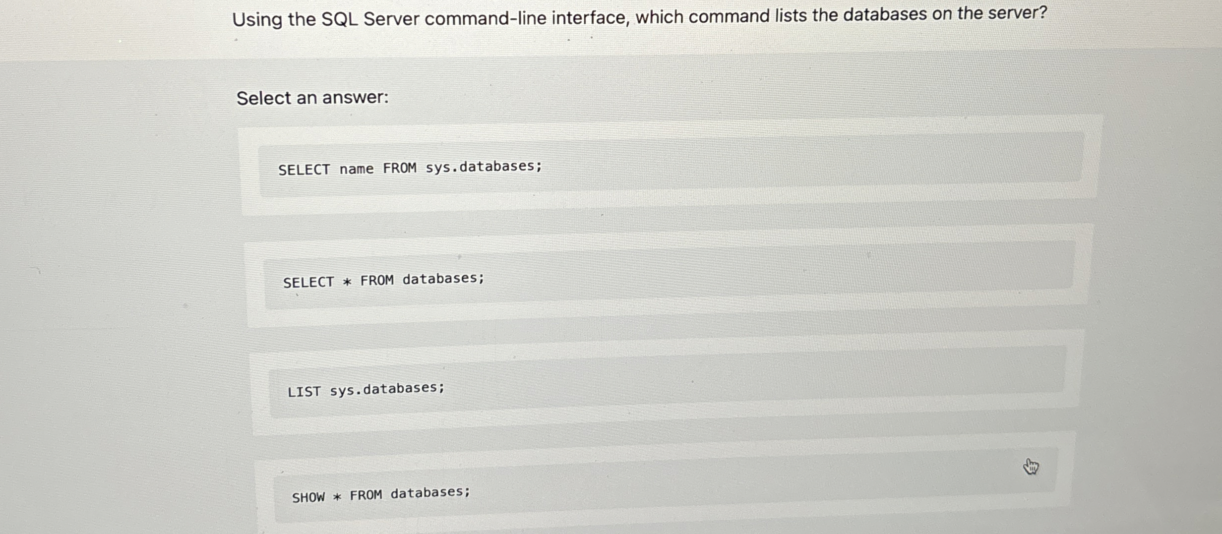 Using the SQL Server command - line interface,