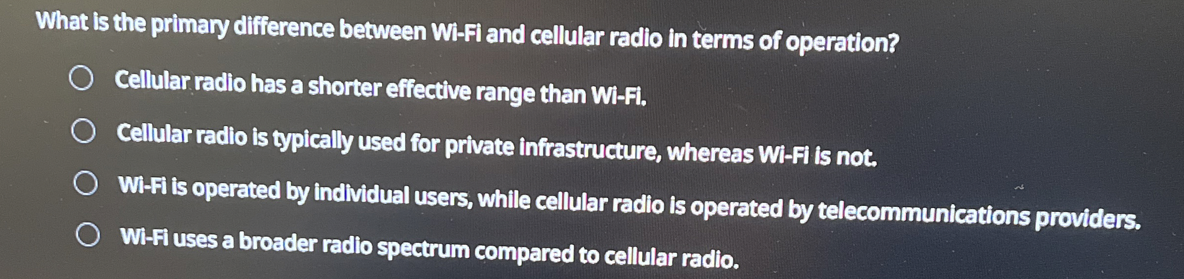 What is the primary difference between Wi - Fi