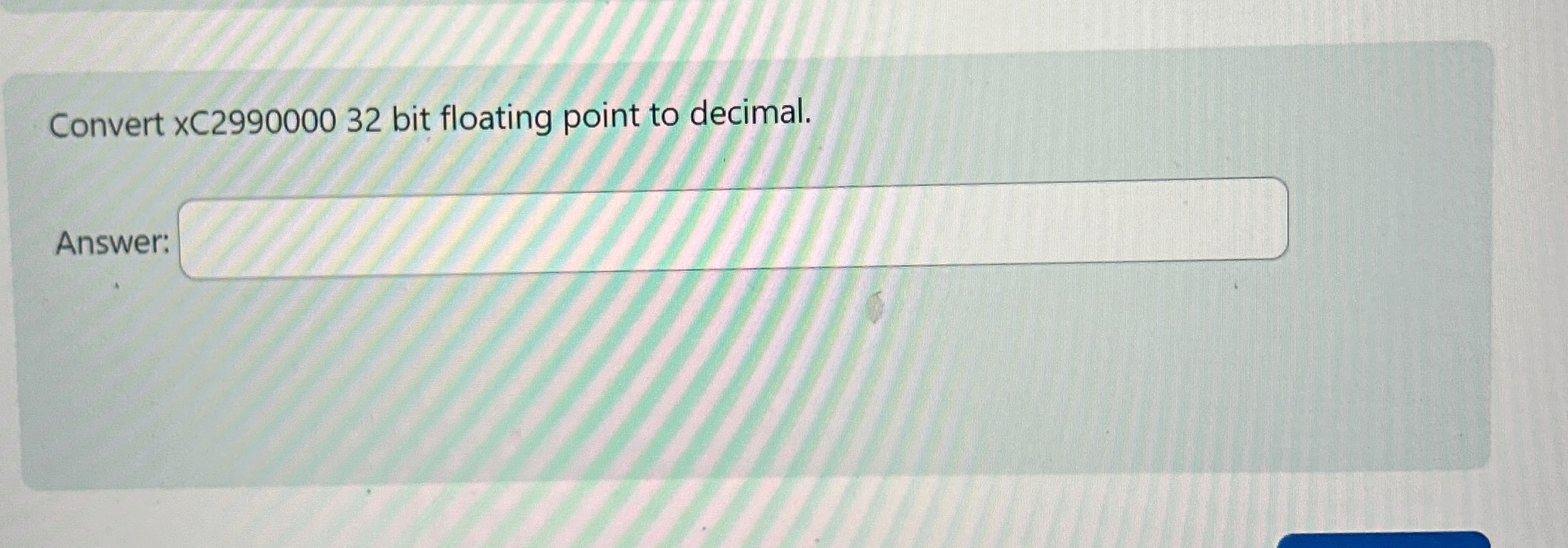 Convert xC 2 9 9 0 0 0 0 3 2 bit floating point
