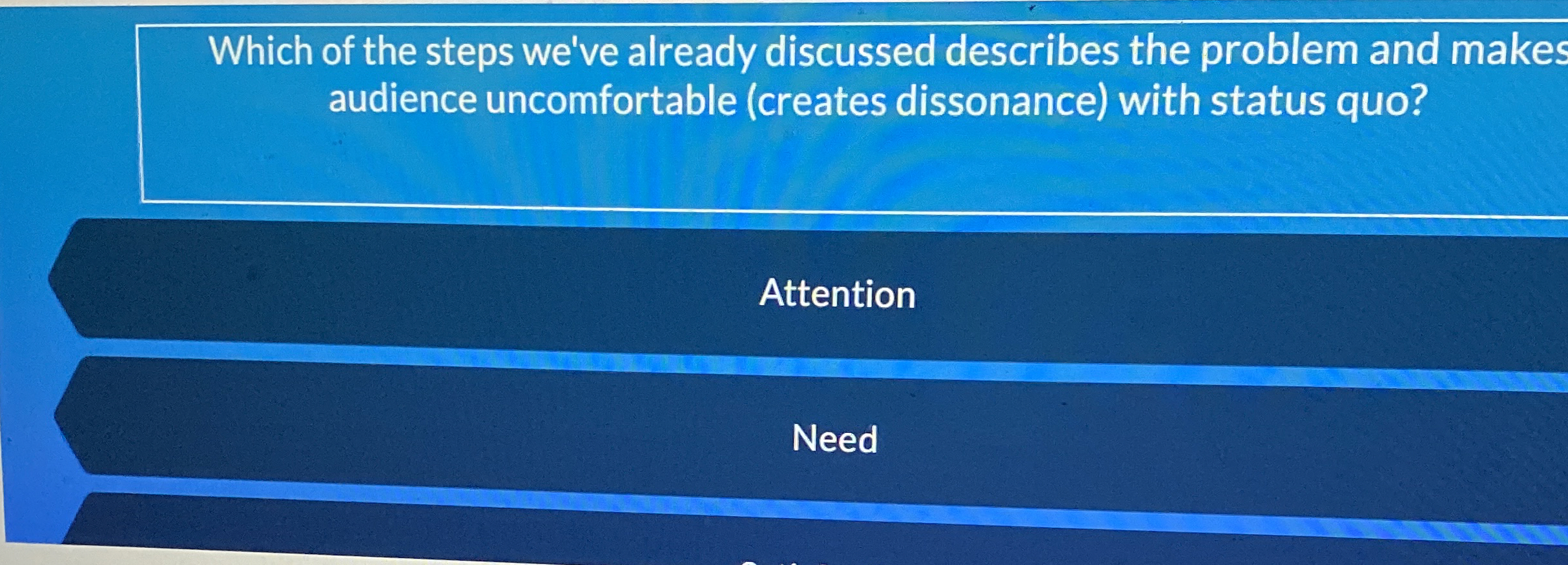 Which of the steps we've already discussed