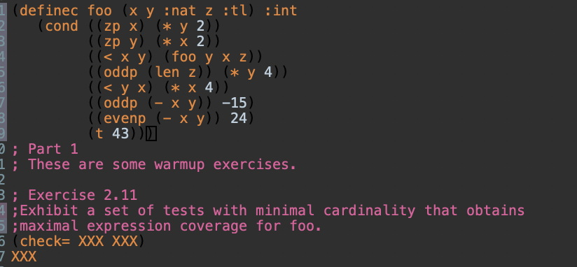 ( definec foo ( x y :nat z :tl ) :int ( cond ( (