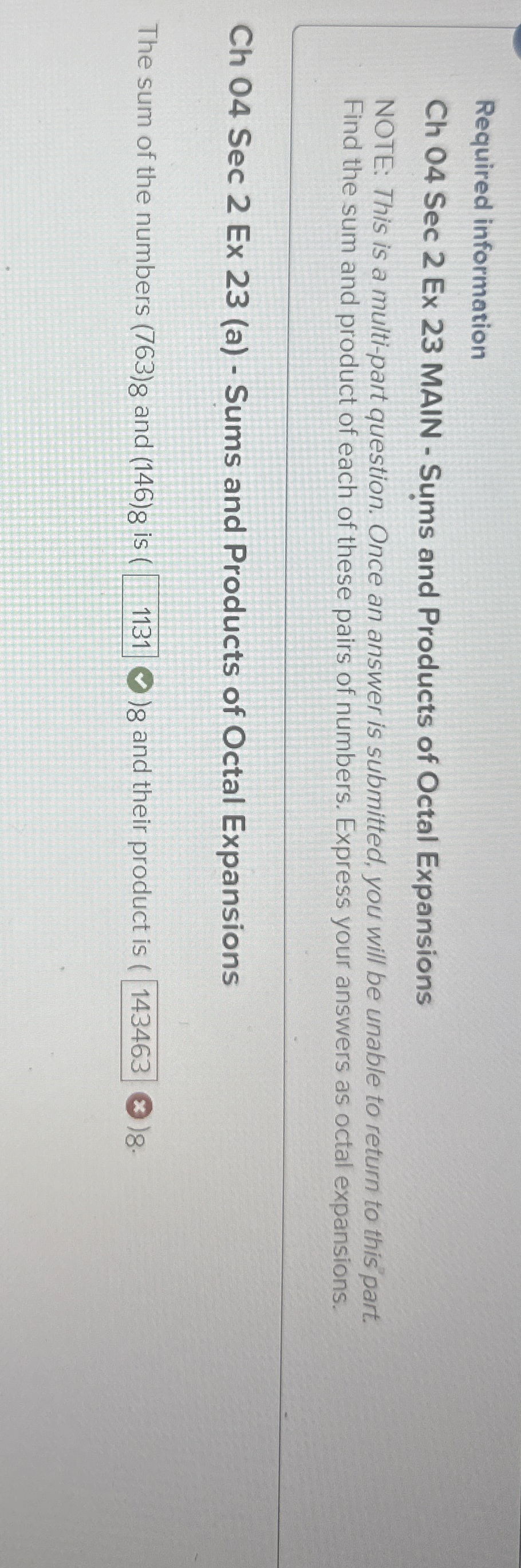 Required information Ch 0 4 Sec 2 Ex 2 3 MAIN -