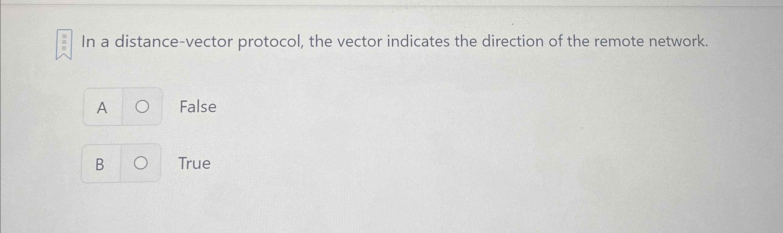 In a distance - vector protocol, the vector