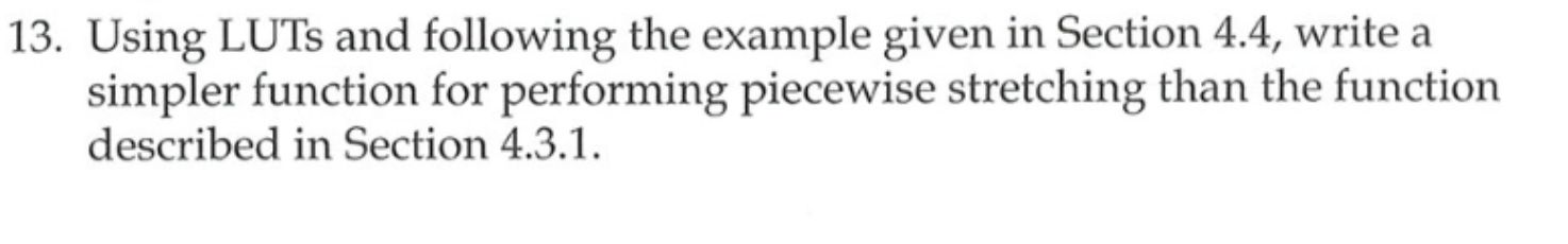 Using LUTs and following the example given in