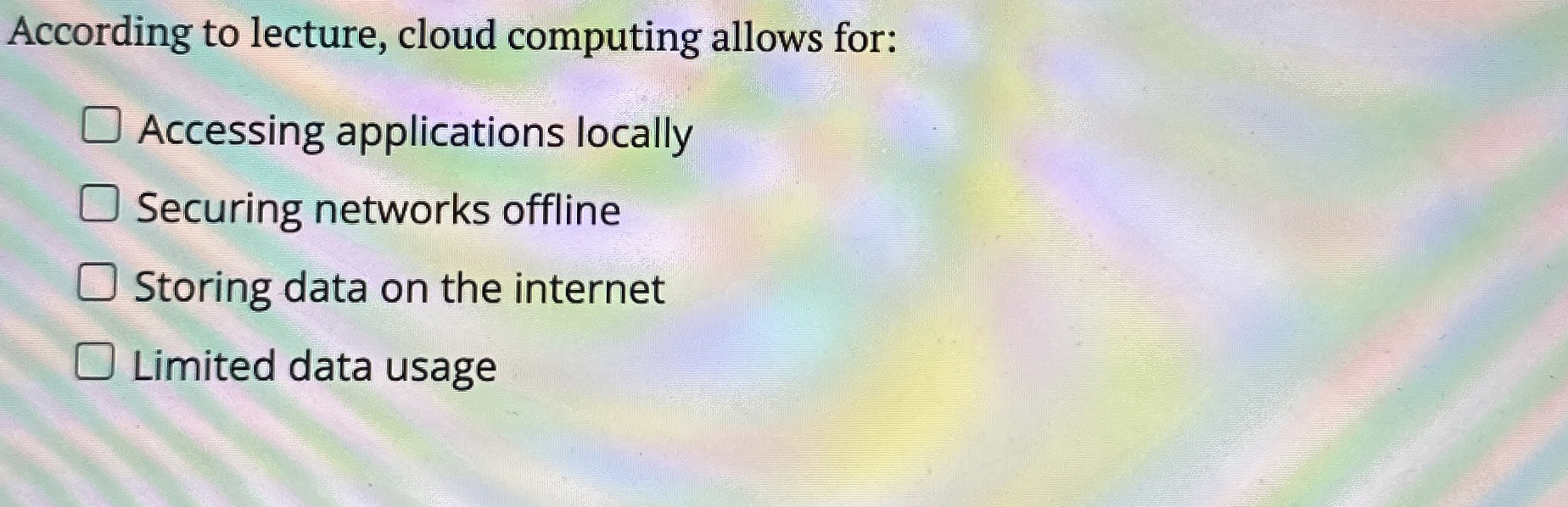 According to lecture, cloud computing allows for: