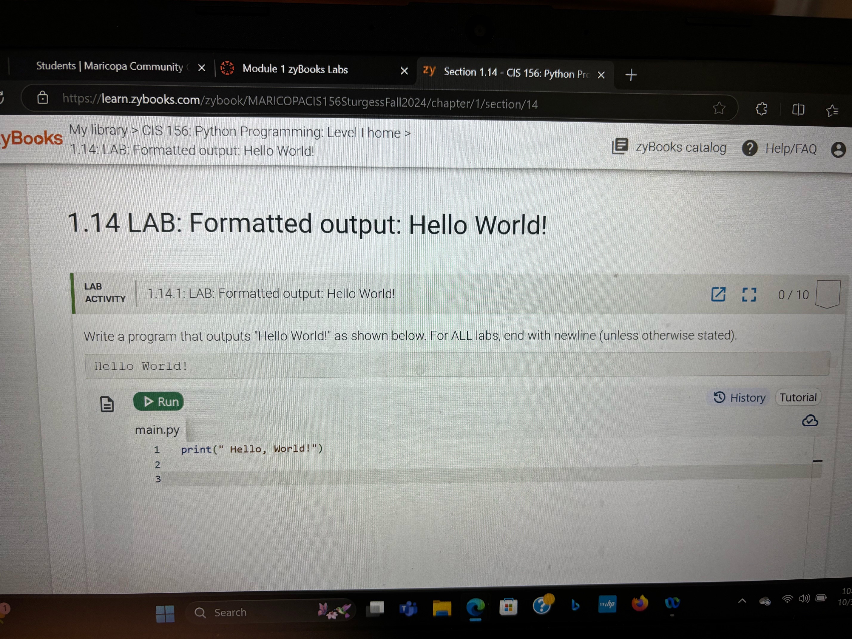 LAB ACTIVITY 1 . 1 4 . 1 : LAB: Formatted output: