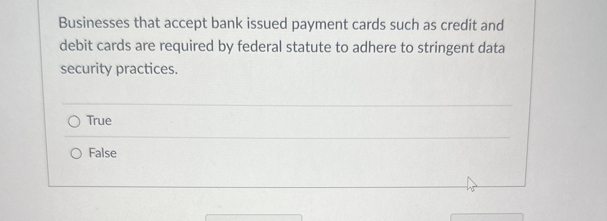 Businesses that accept bank issued payment cards