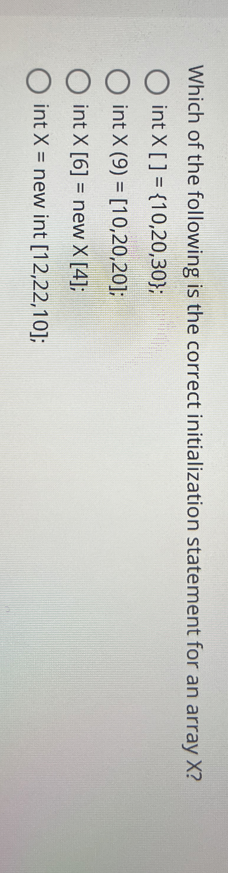 Which of the following is the correct