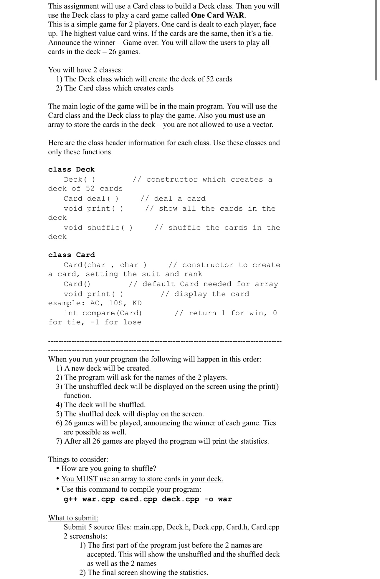 please using c + + and srand to random shuffle.