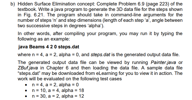 b ) Hidden Surface Elimination concept: Complete
