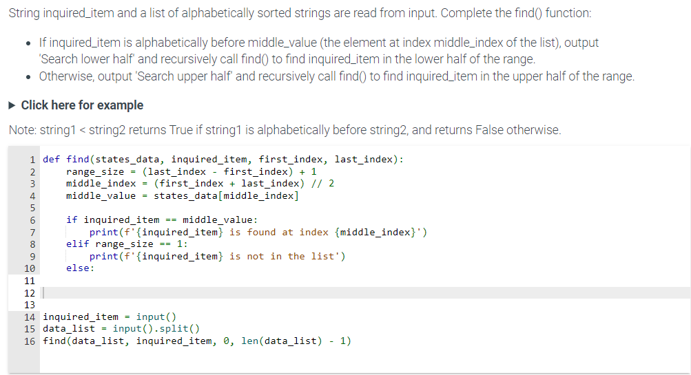 In Python String inquired _ item and a list of