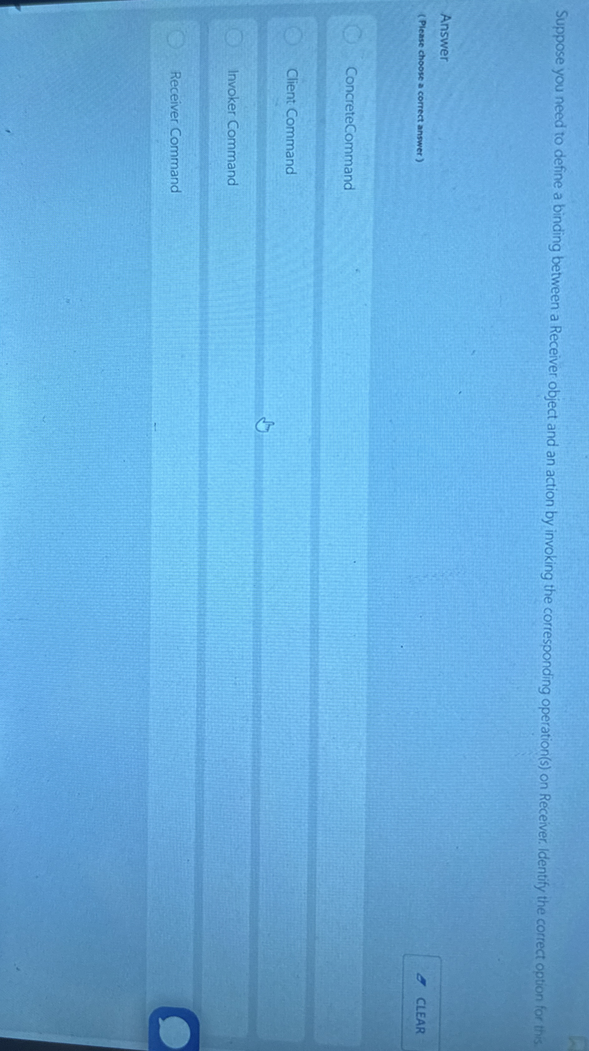 Suppose you need to define a binding between a