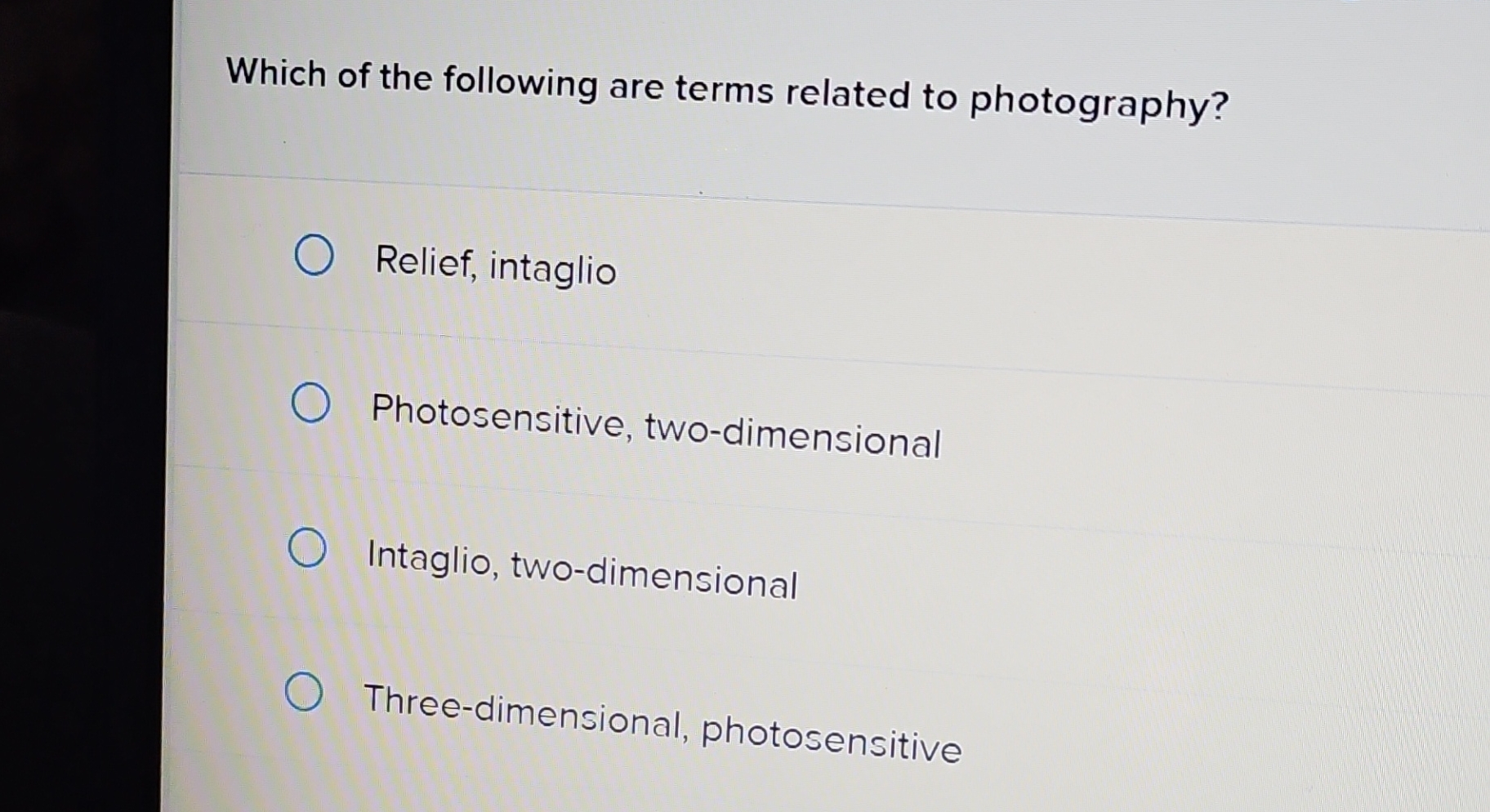 Which of the following are terms related to