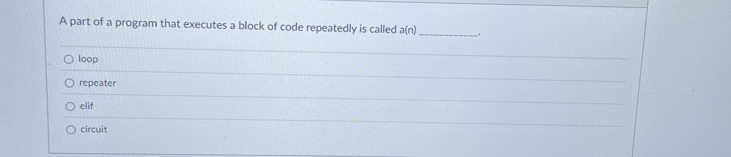 A part of a program that executes a block of code