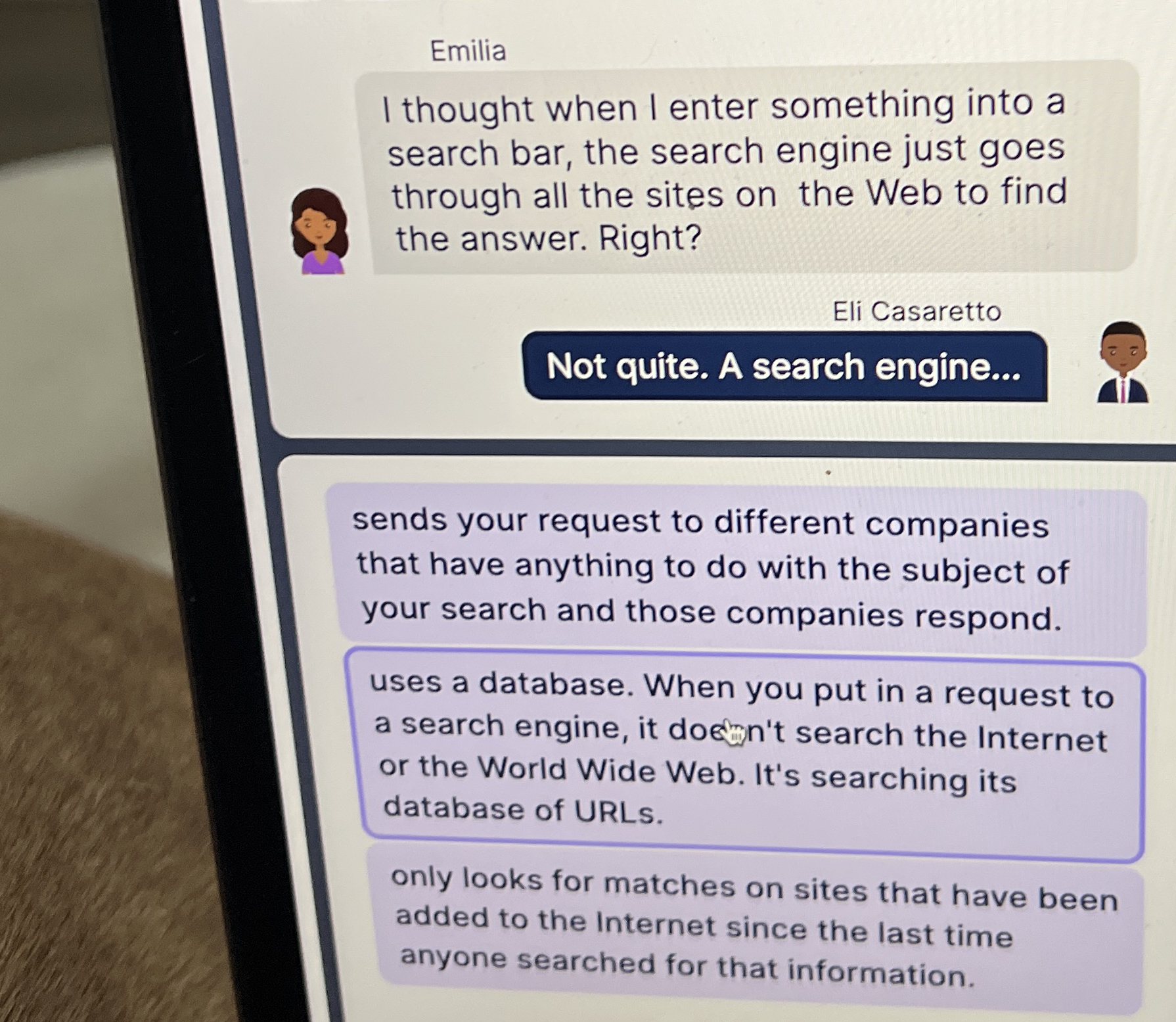 Emilia I thought when I enter something into a