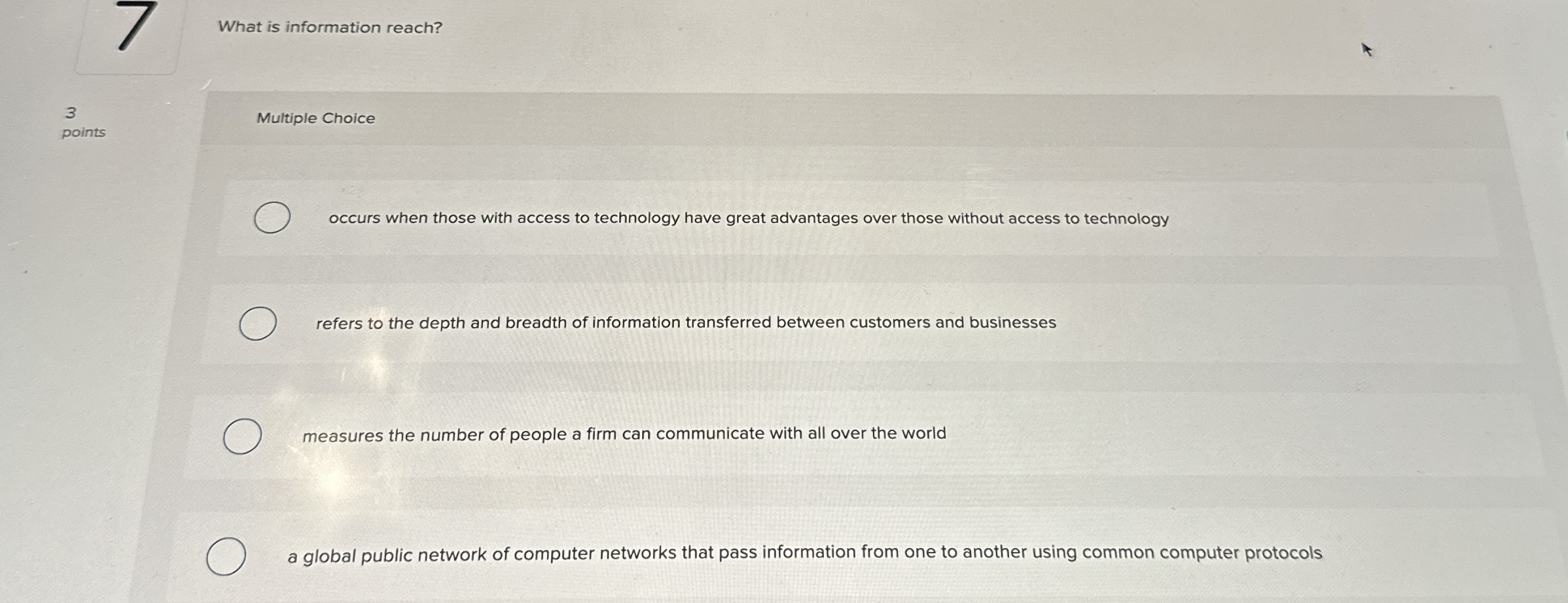 What is information reach? occurs when those with