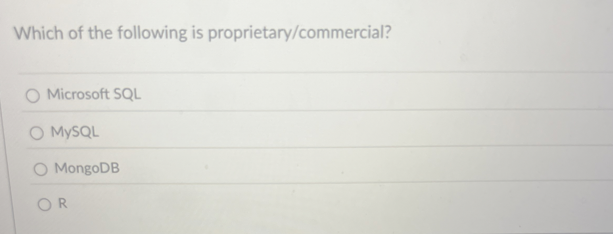 Which of the following is proprietary /