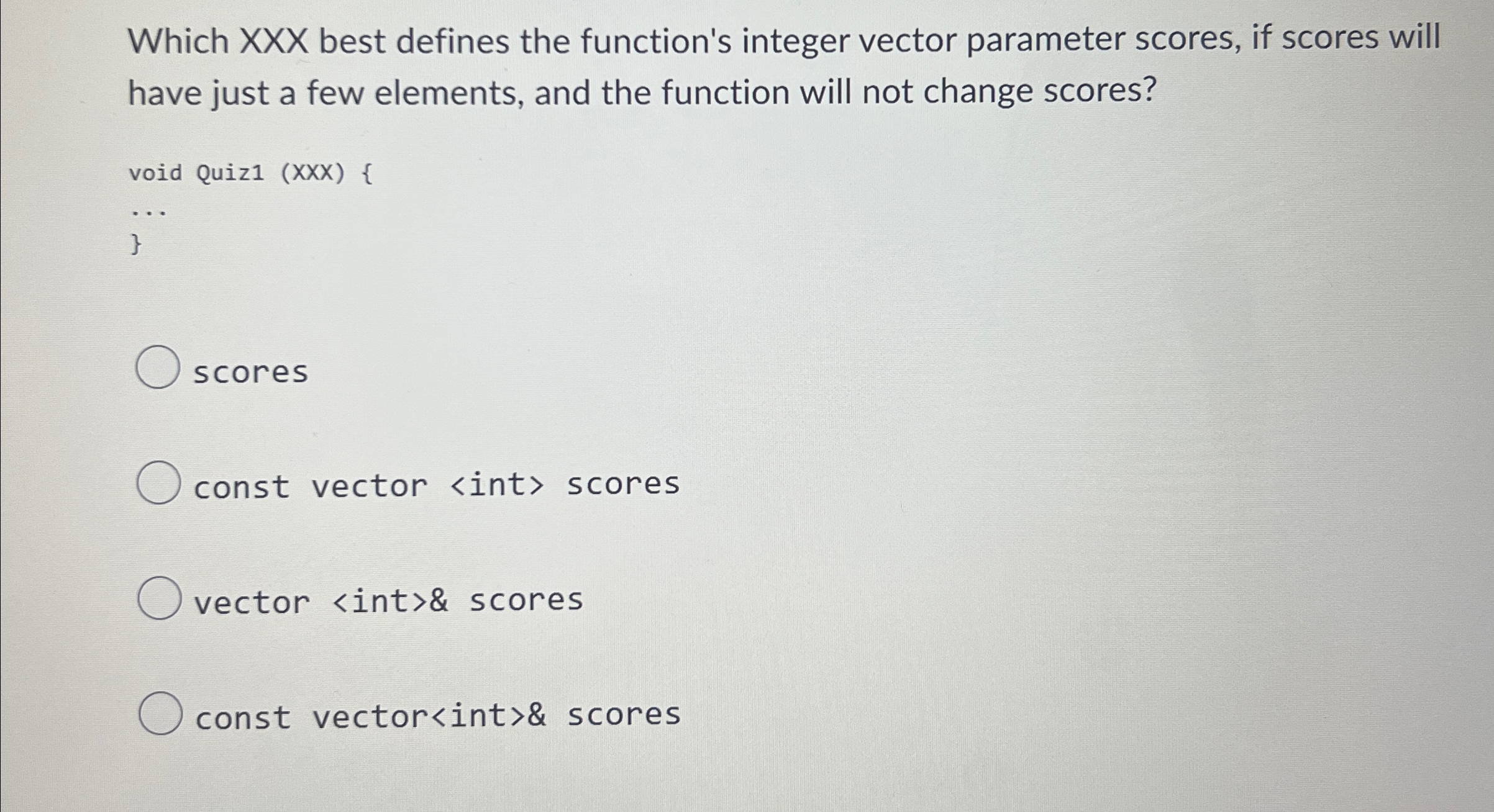 Which XXX best defines the function's integer