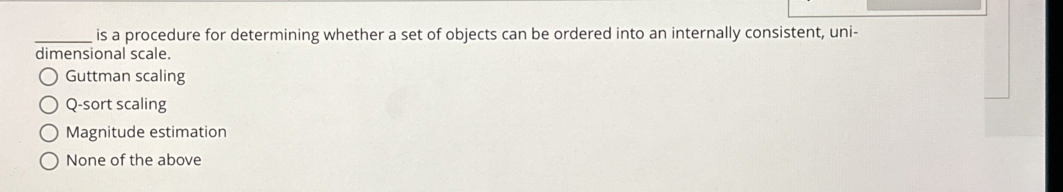 q , is a procedure for determining whether a set