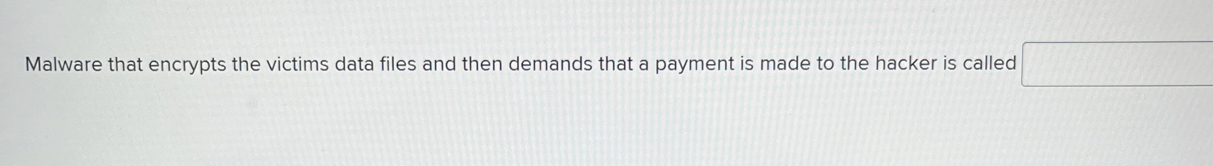 Malware that encrypts the victims data files and