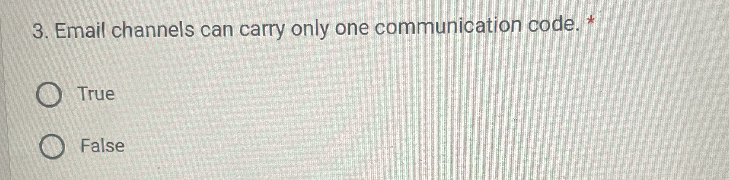 Email channels can carry only one communication