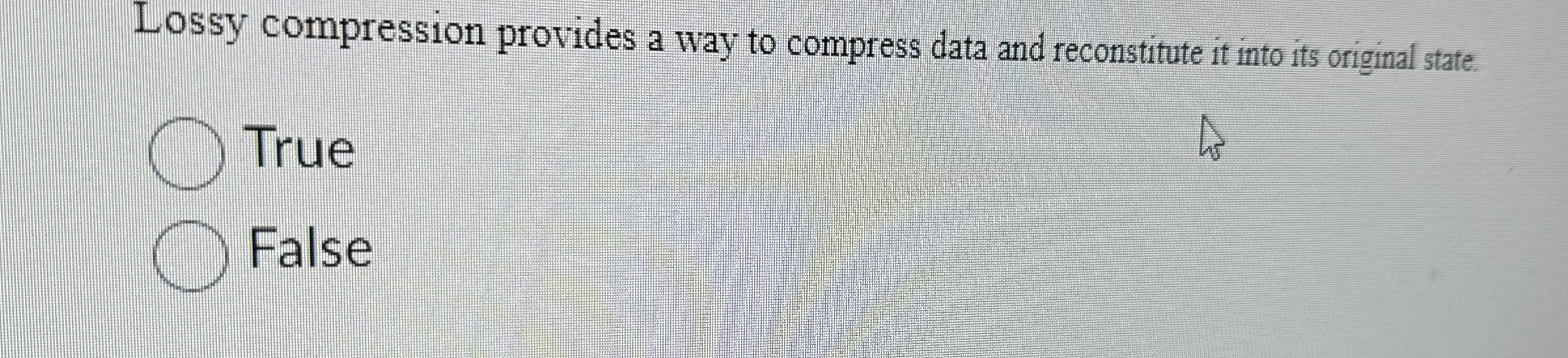 Lossy compression provides a way to compress data