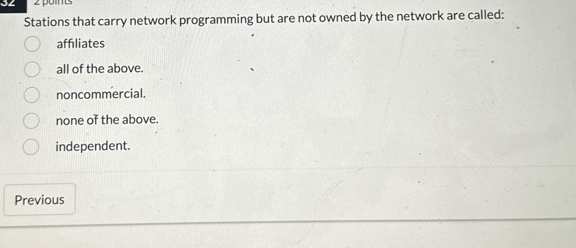 Stations that carry network programming but are
