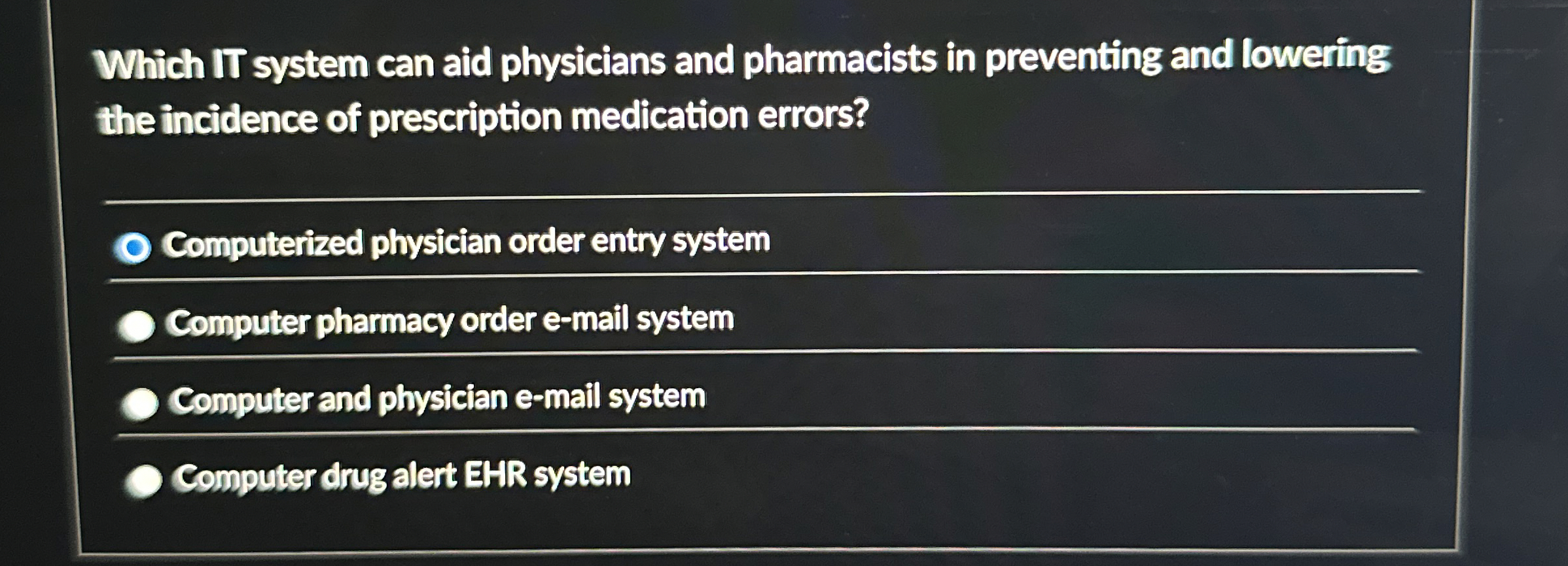 Which IT system can aid physicians and