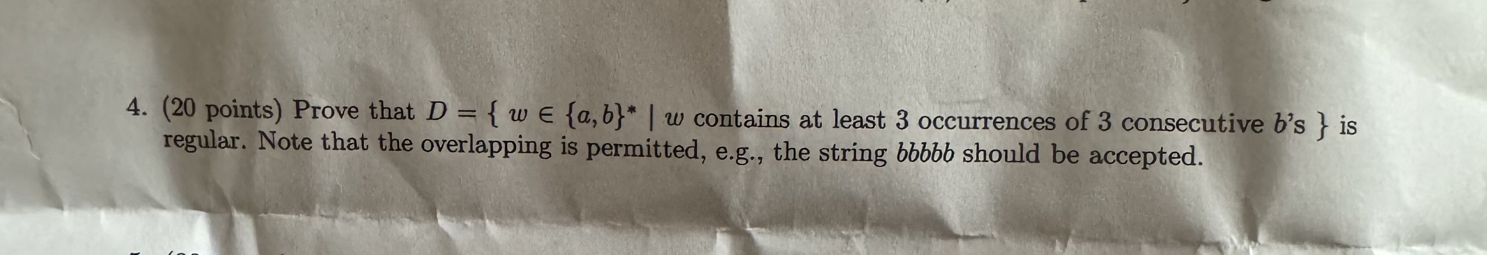 ( 2 0 points ) Prove that | ) : } contains at