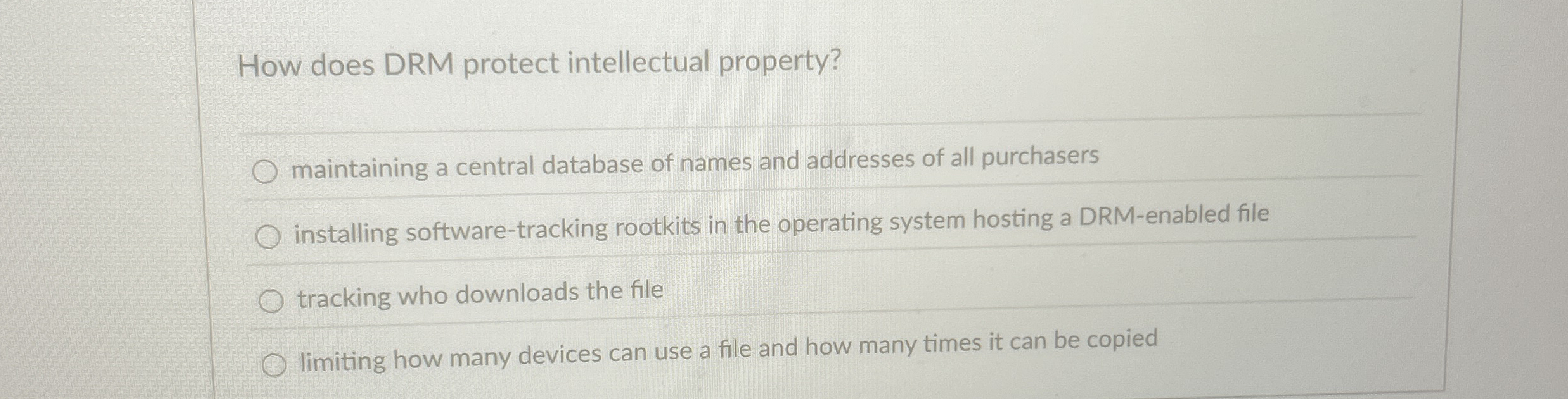 How does DRM protect intellectual property?