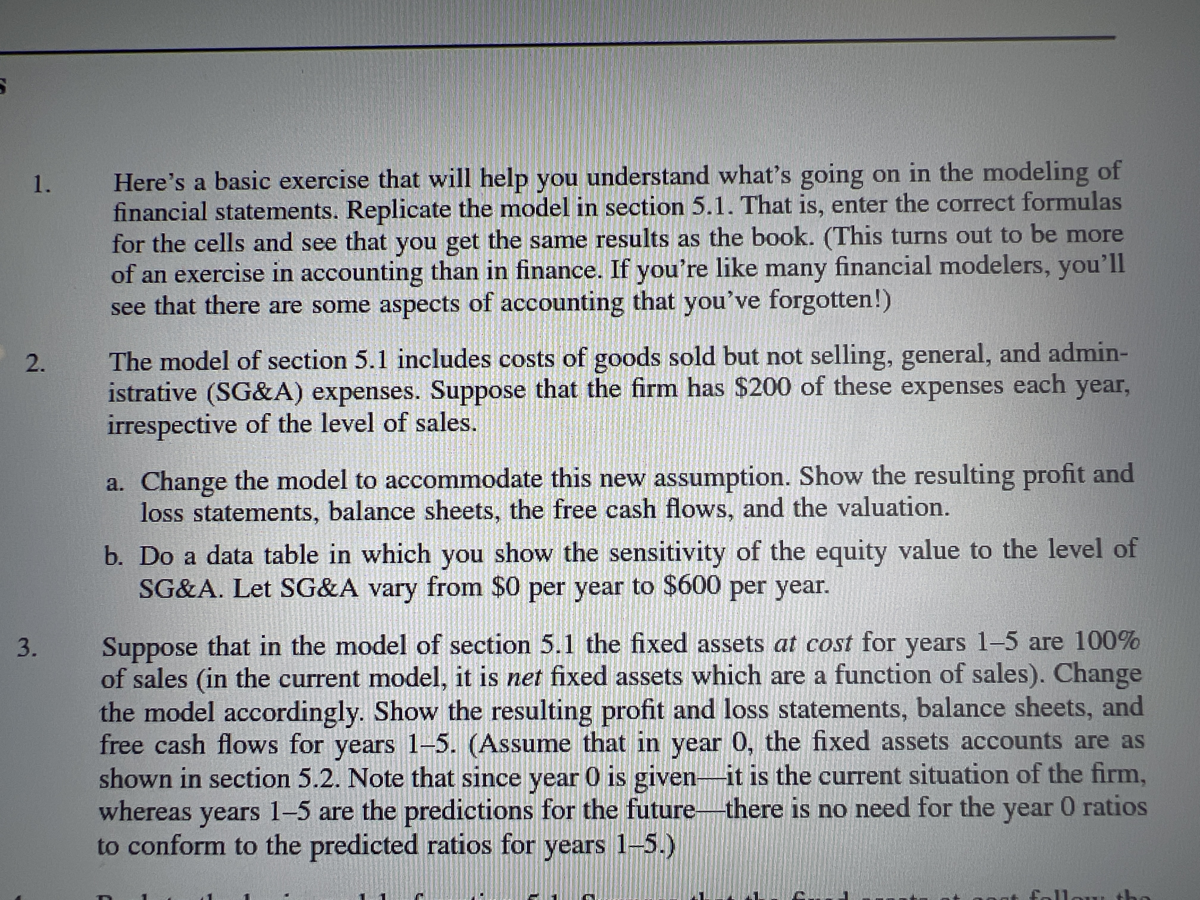 1. Here's a basic exercise that will help