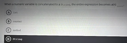 When a numeric variable is concatenated to a