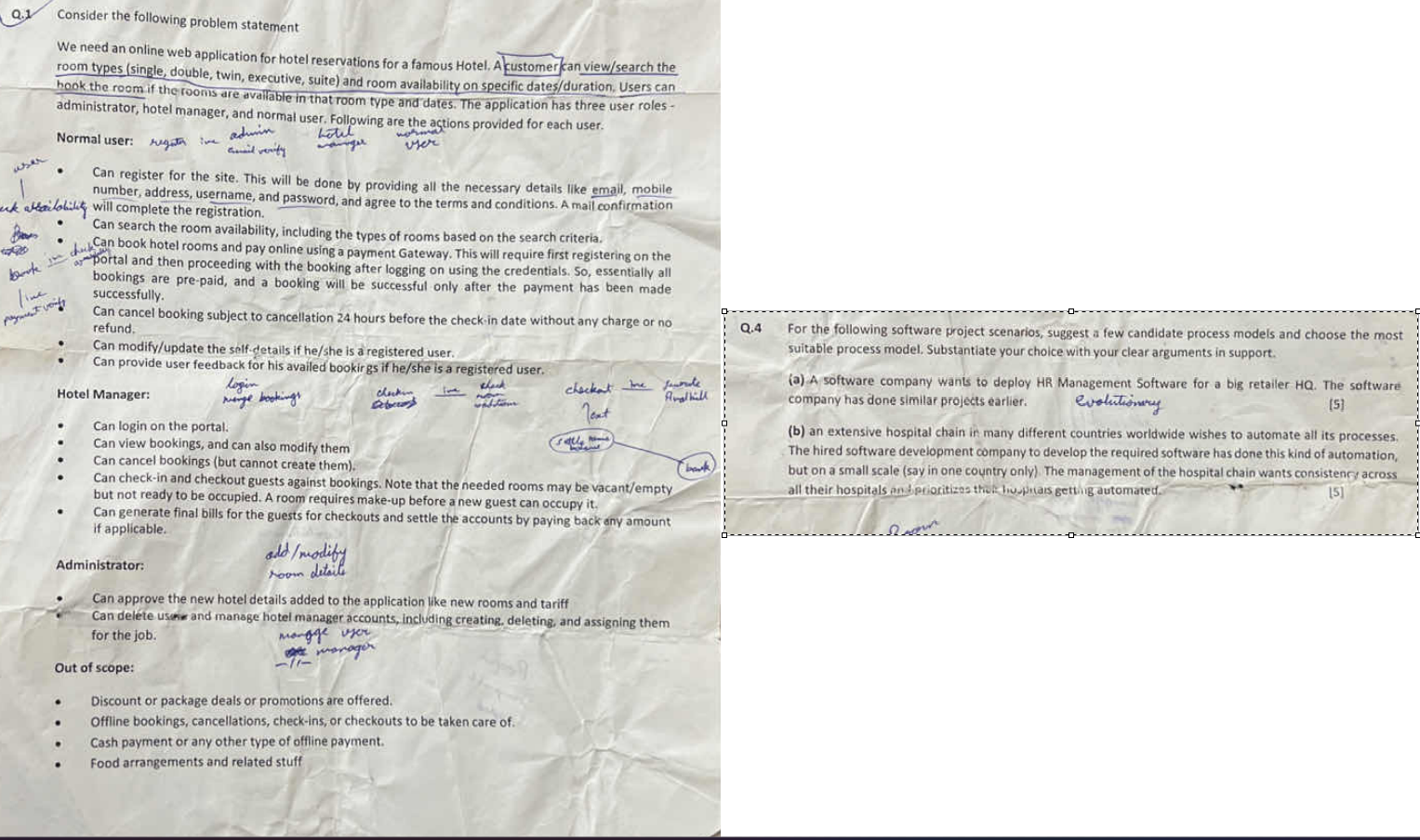 Hotel Manager: Can login on the portal. Can view