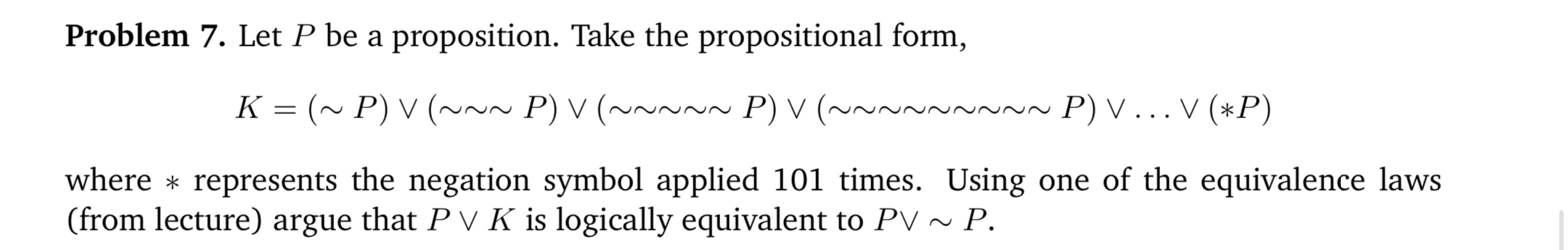 where * represents the negation symbol applied 1